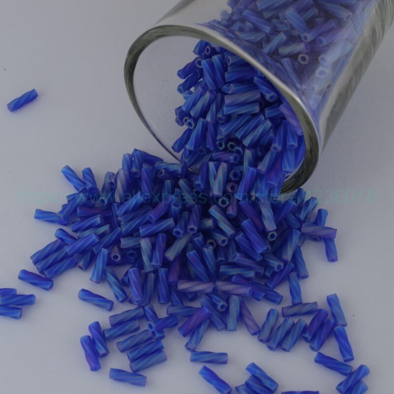 20g 2*6MM Japan Import Twist Bugle Glass Tube Beads For Cross Stitch Embroidery Necklace Bracelet Jewelry Garment Accessory