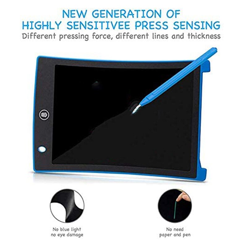 LCD Writing Tablet 2 Pack, 8.5-Inch Writing Board Doodle Board Drawing Pad Blue/Pink