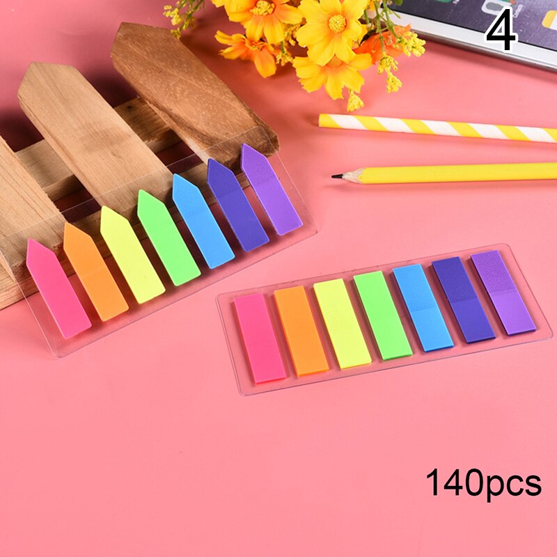 1 Set Fluorescent Colored Post-it Note Memo Pad Lovely Sticky Paper Post It Note School Office Supplies: 4