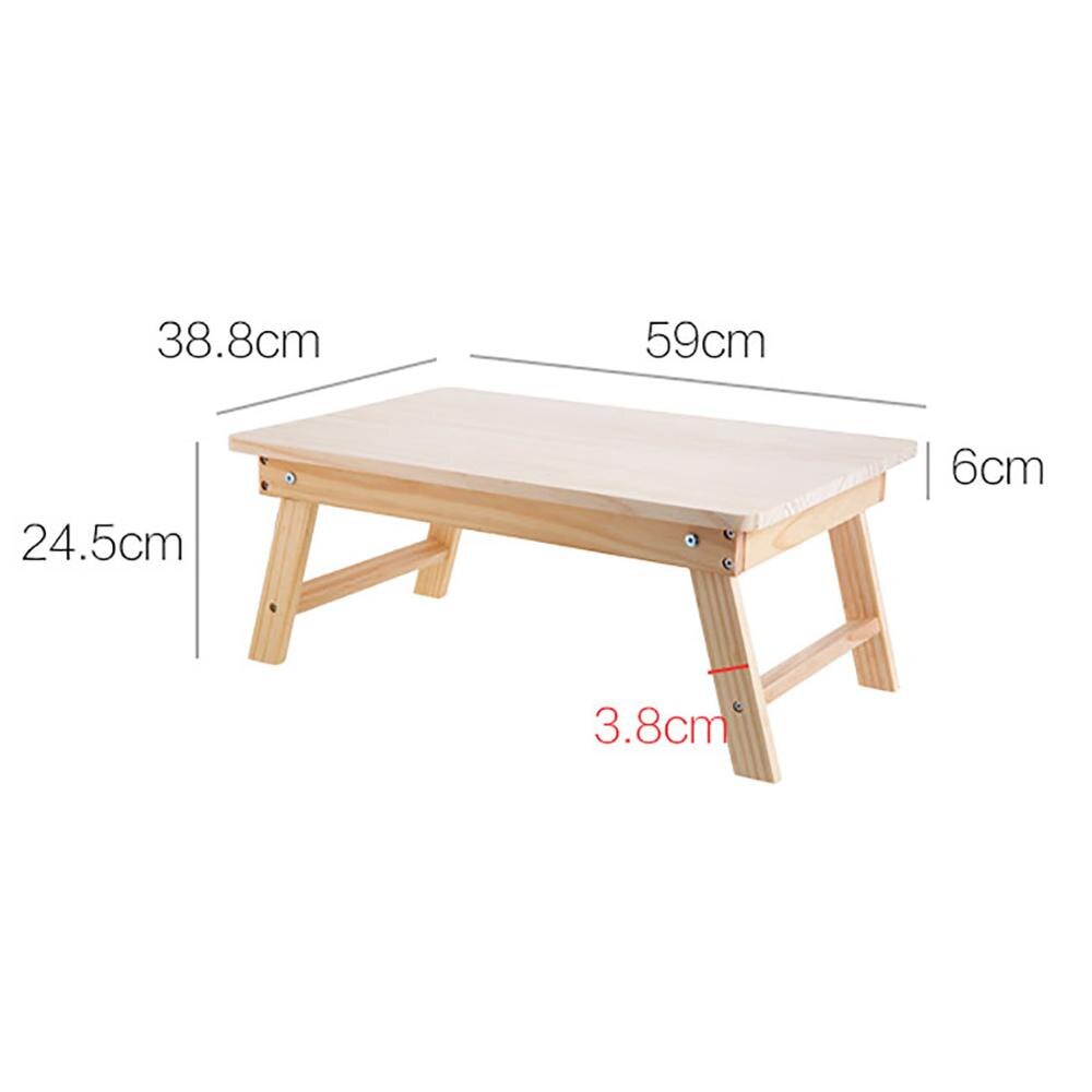 Pine Wood Folding Laptop Desk Portable Lap Table For Study And Reading Home Lazy Bed Desk Home Furniture