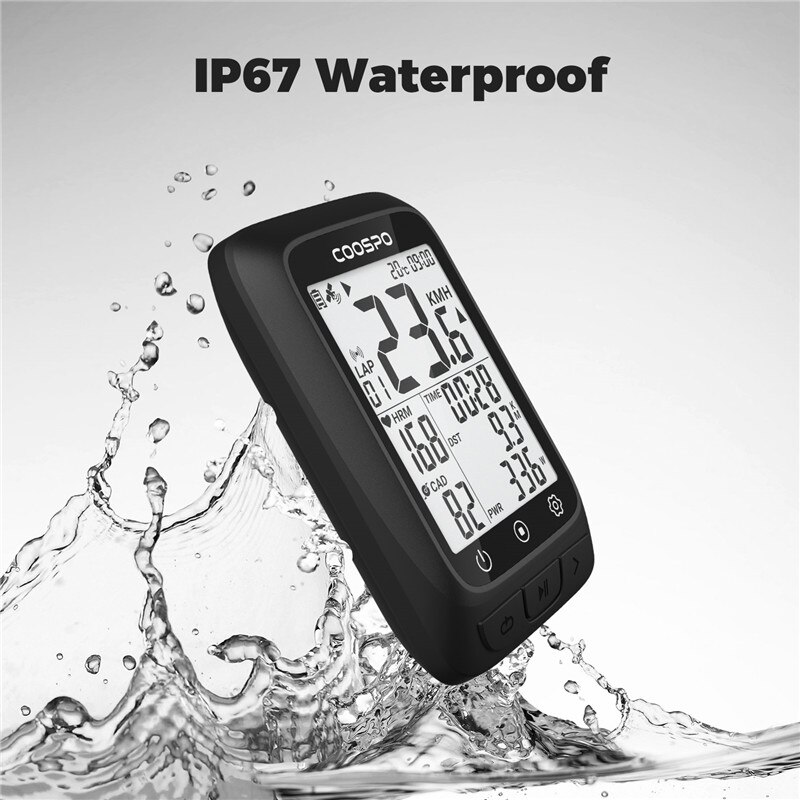 Coospo BC107 2.4Inch Gps Fietscomputer Ant + Sensor Compatibiliteit Draadloze Auto Backlight IP67 Fiets Snelheidsmeter Sync Om Strava
