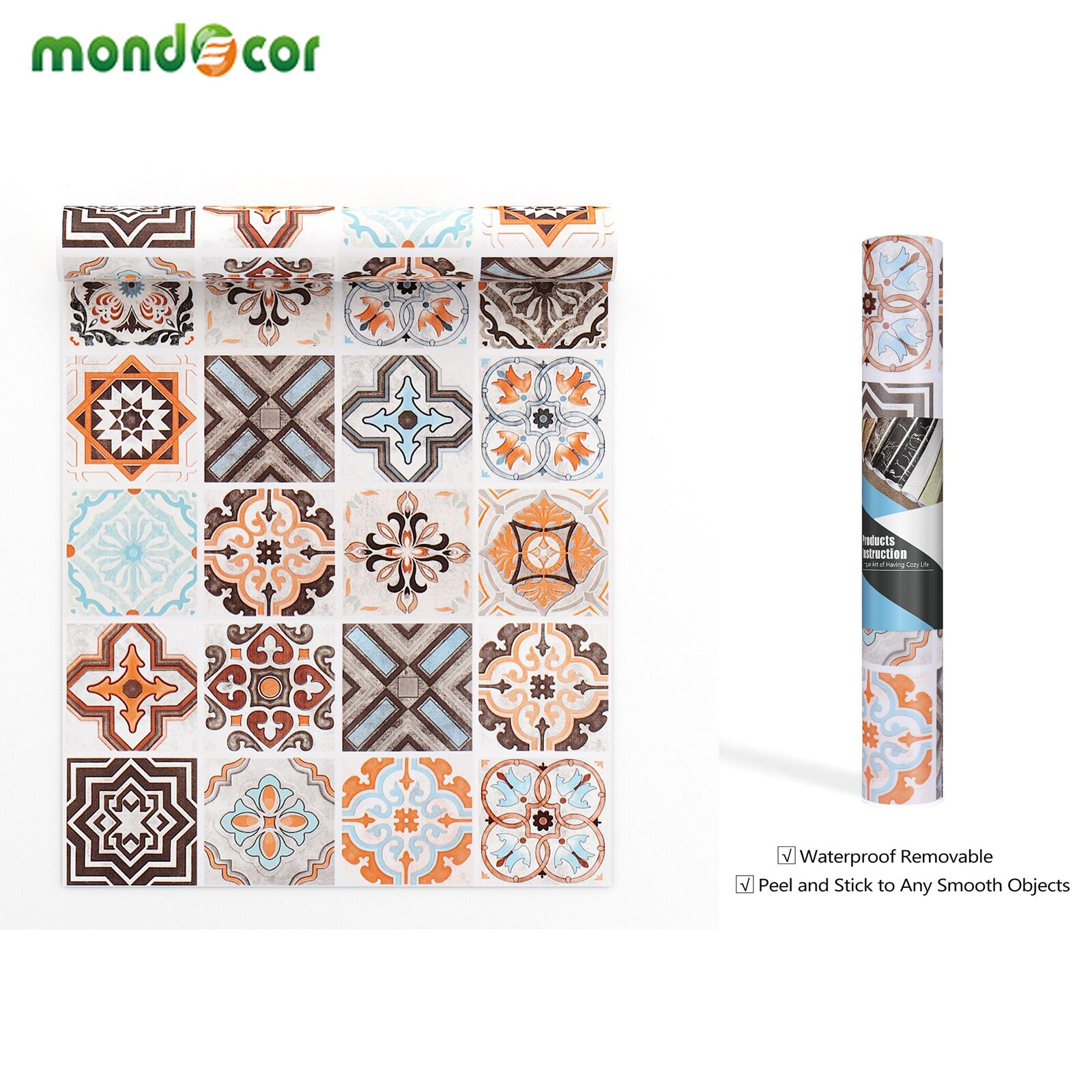 Self Adhesive Waterproof PVC Tiles Floor Stickers Marble Bedroom Living Room Bathroom Ground Thick Wallpaper Modern Decals