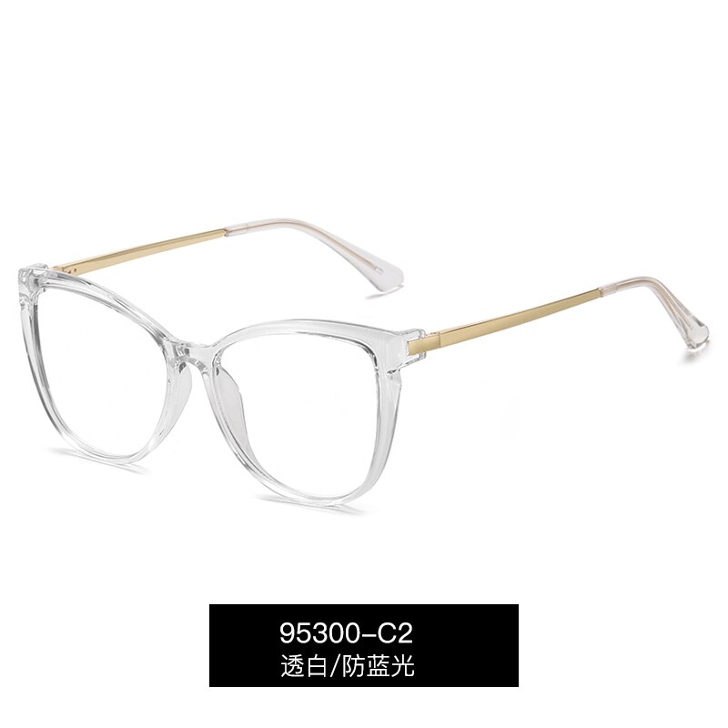 Blue Light Blocking Glasses Frame for Optical Eyewear Prescription UV400 Anti Blue ray Female Women Eyeglasses Spectacles: C2