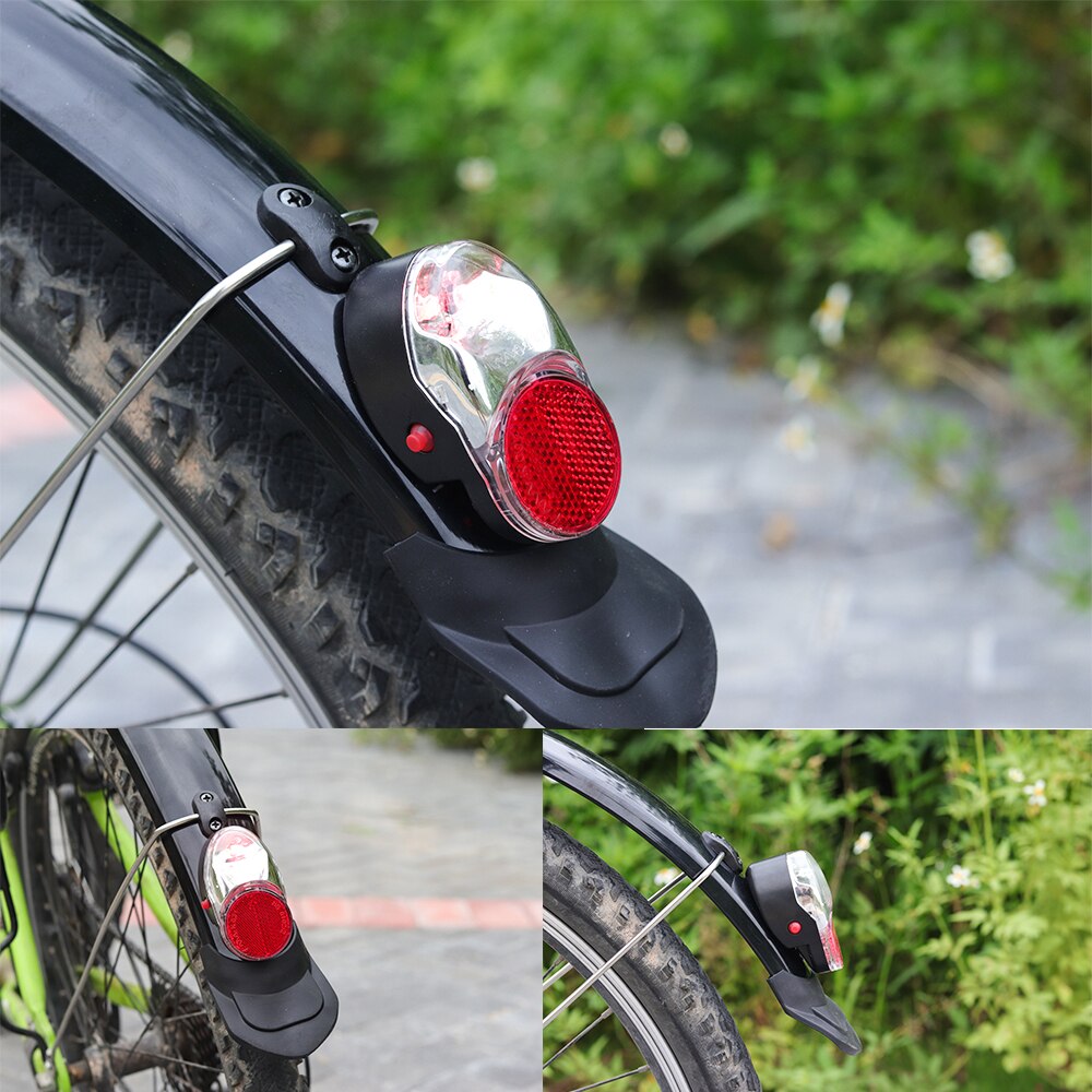WEXPLORE Bike Rear Light Mount on Bike Mudguard Warning Bike Fender Light Use AAA Battery Stvzo LED Bicycle Rear Light Taillight