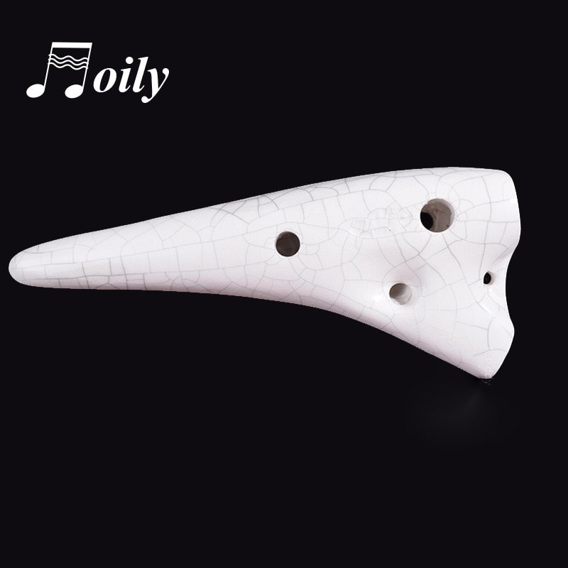 12 löcher Keramik Ocarina Flöte SC Eis-riss gebrannten U-Boot Stil Musical Instrument mit Musik Punktzahl für anfänger