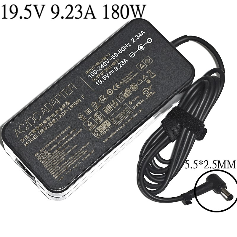 180W 19.5V 9.23A 5.5*2.5MM zasilacz do laptopa Asus ROG G75 G75VW GL502VTGL502V G75VX GL502 G750JMN ładowarka do gier zasilacz