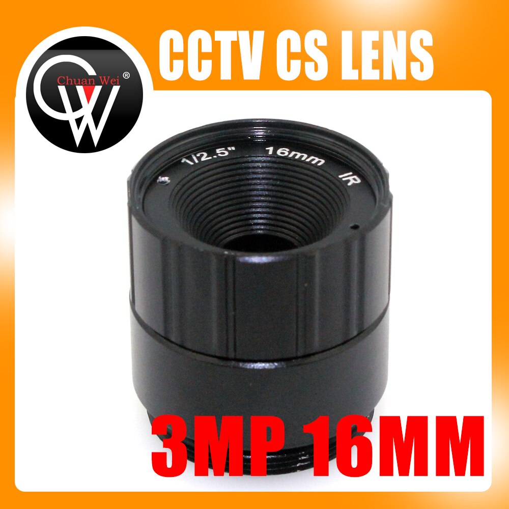 3Mega pixels 16mm CS lens IR Fixed CS Lens 1/3" CS F1.6 lens for CCTV Security Camera