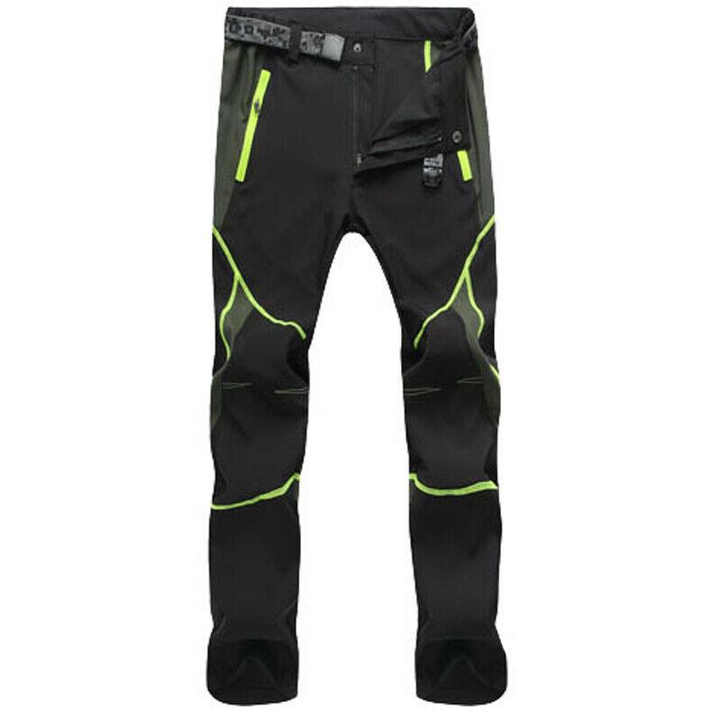 Summer Hiking Pants for Men Quick Drying Outdoor Workwear Men Clothing Color Stitching Climbing Pantalon Windproof Men's Pants: XL / black and green