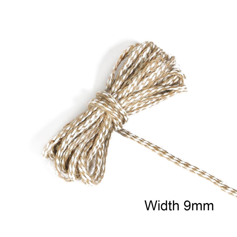 5M DIY Craft Vintage Natural Hessian Jute Twine Rope Wedding Party Burlap Ribbon Decor Home Spool Festival Scrapbooking: Style 2