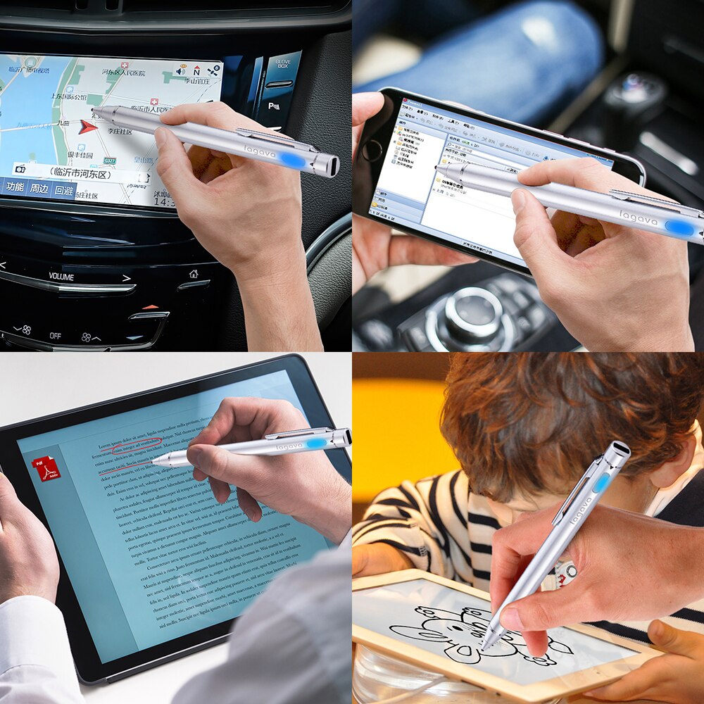 Lagava universele actieve styluspen, capacitieve tablet-touchpen met 1.45mm- puntspunt voor ipad 12.9 schetsen en tekenen