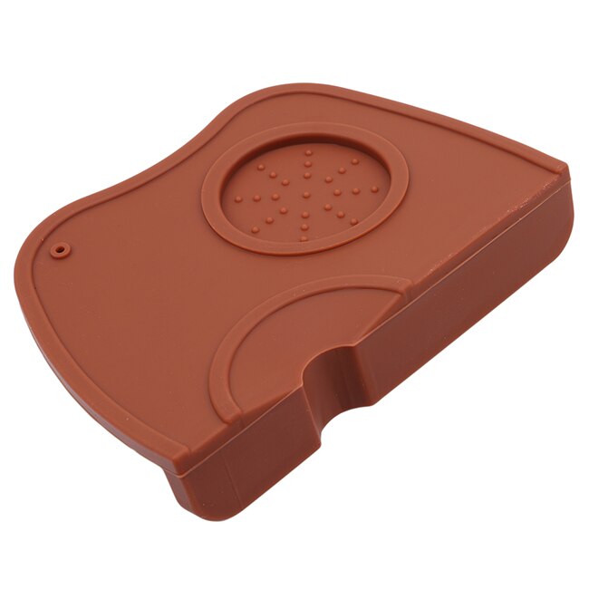 S/m maat siliconen koffiemat tamper houder espressomachine steunbasis antislip flexibele hoekmat koffie accessoires thee gereedschap: Bruin m