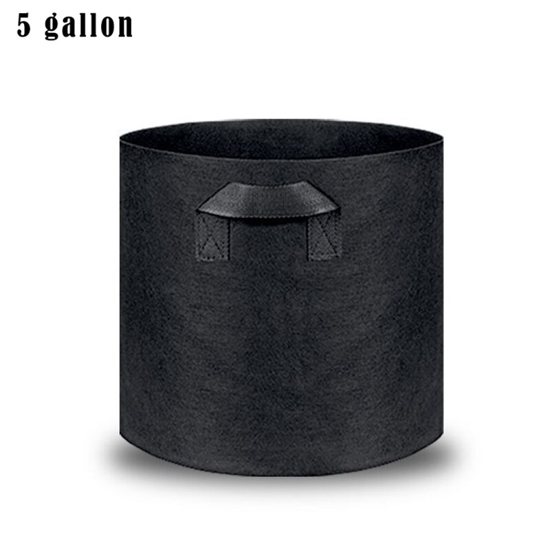 1-75 gallon stor plante frøplante vokseposer potte haveredskaber kartoffel jordbær stof vegetabilsk jardin frøplante voksende potter: 5 gallon sort