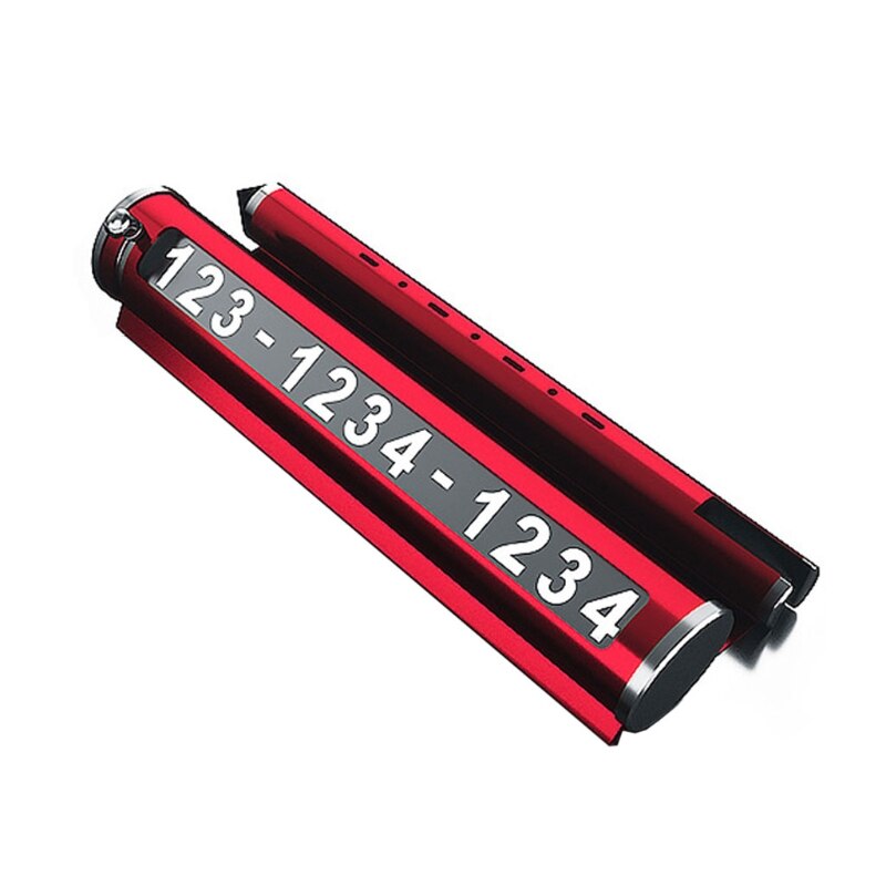 5 En 1 para estacionamiento temporal de coche matrícula soporte de teléfono móvil para coche martillo de seguridad cortador aromaterapia para coche: Red