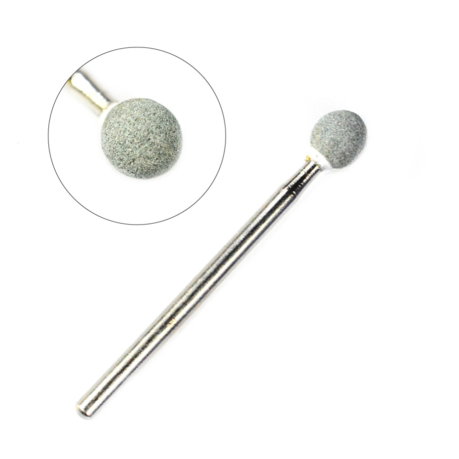 Broca de 3/32 "para limar uñas, cortador de cutículas en forma de bola, cabezal de pulido, accesorio para limar uñas, herramientas de pedicura, 1 BE-D05G.