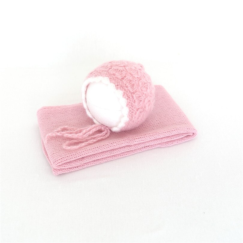 Vintage mohair stickad omlott huva nyfödd stretch wrap fotografering rekvisita baby tröja lager foto rekvisita swaddle cocoon
