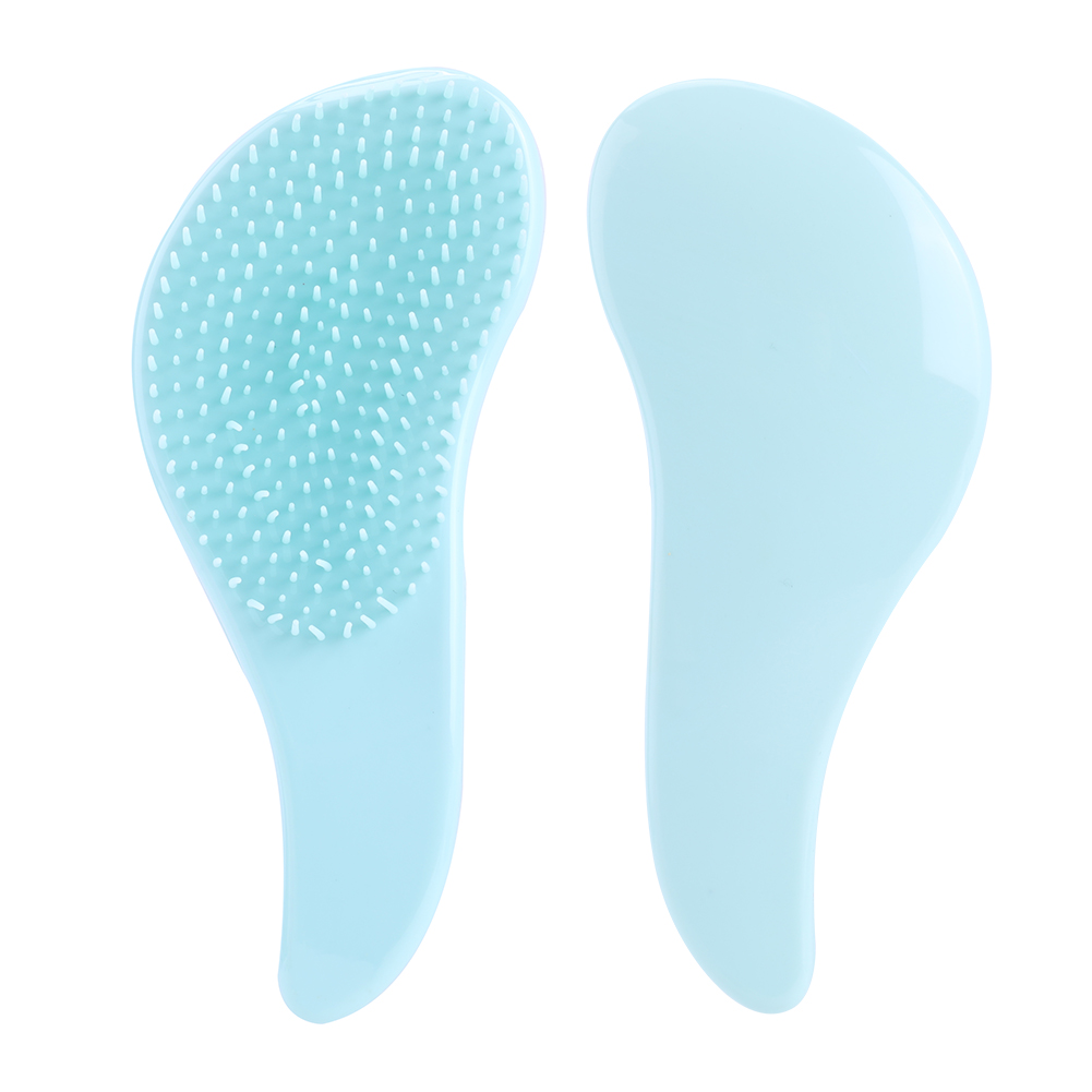 1Pcs Magic Handvat Kam Anti Statische Massage Hair Brush Tangle Ontwarren Douche Massage Haarborstel Kam Salon Hair Styling tool: Green