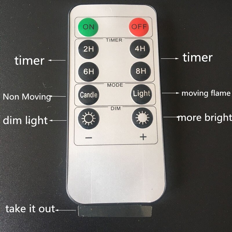 Pack of 6 Yellow Remote Flameless Moving Wick Led Taper Candles,Long Red Dancing Timer Battery Operated Window Candles With Base