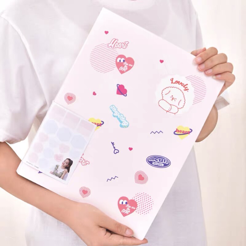 Minkys 30/40/60 página a4 arquivo pasta organizador saco de arquivo de documentos pasta de exibição protetora livro escola escritório papelaria: 60 page pink