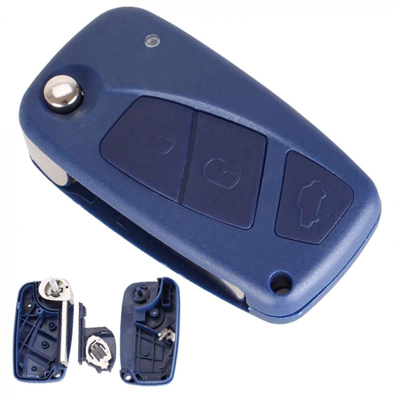 3 Knoppen Auto Sleutelhanger Case Shell Vervanging Flip Folding Remote Cover Fit Voor Fiat