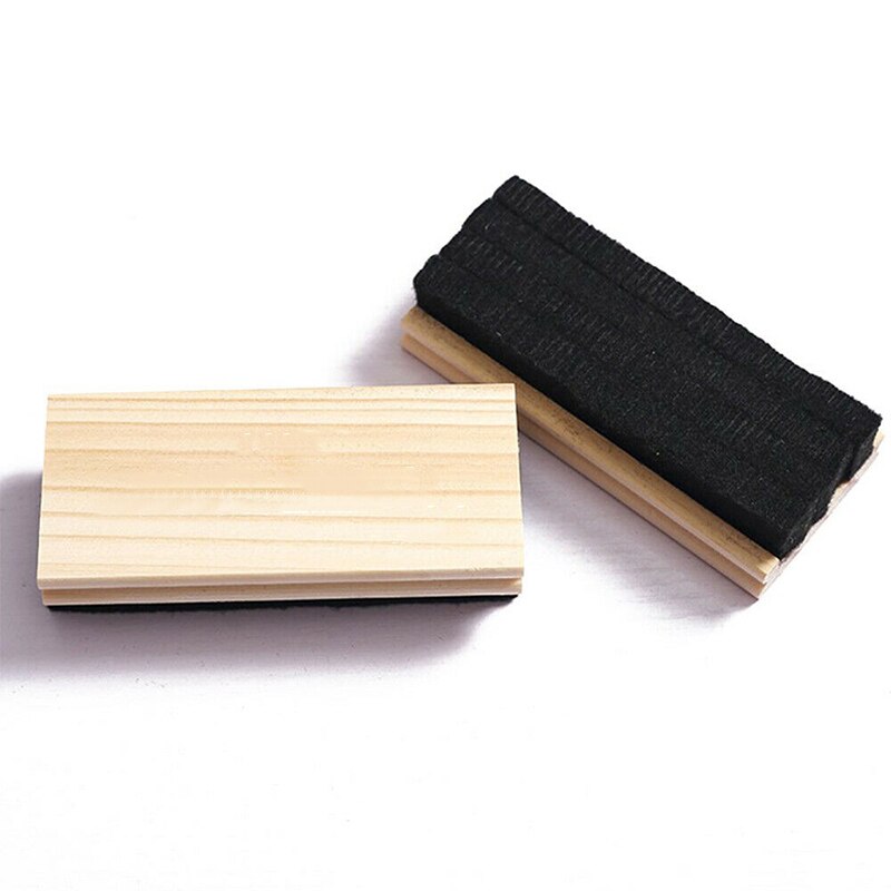 Blackboard Whiteboard Wool Felt Eraser Pine Wood Chalkboard Duster Classroom Cleaner Kit School Office Sationery Supplies