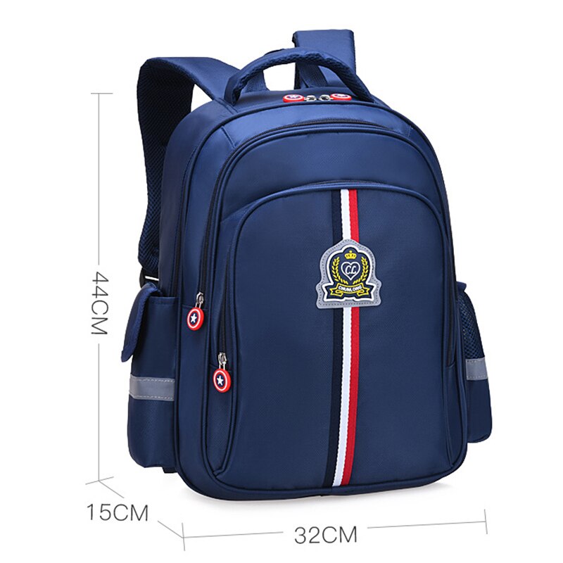 OYIXINGER Nylon Teenager Rucksack Neue Jungen Und Mädchen Grundschüler Bookbag Gebogene Schulter Riemen Einfache Licht Schulranzen: groß Blau