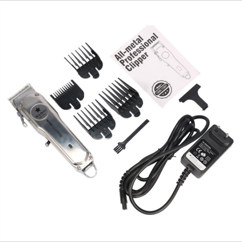 Kemei All-metal Hair Clipper Electric Cordless Hair Trimmer for Men Hair Cutter Hair Cutting Machine Barber KM-1996