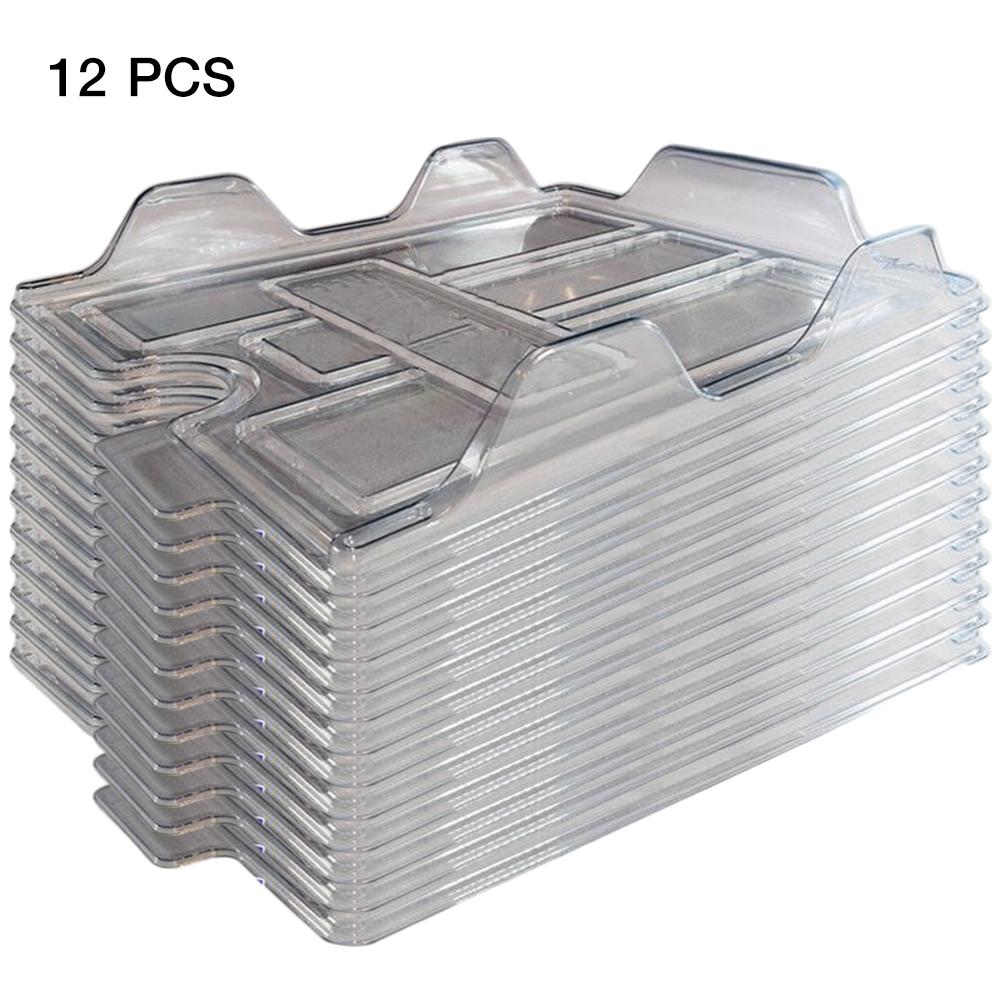 6/12 PCS Innovatieve Desktop File Storage Map Stack Bestand Opbergrek Office Bestand Organisatoren multifunctionele Opslag Clip: 12 PCS