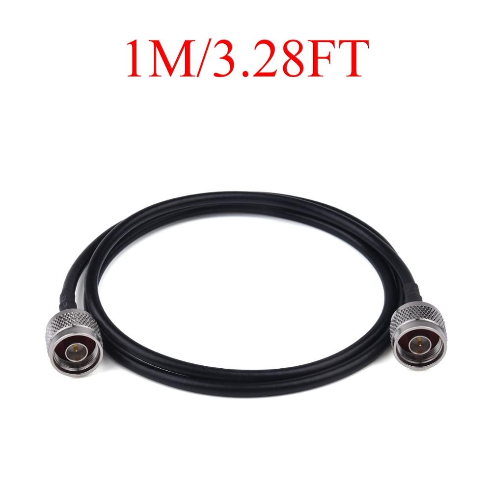 1-20M RG58/50-3 RF Coaxial Cable N Male to N Male Wire Radio Extension For 4G LTE Cellular Amplifier Signal Booster Antenna: 1m(3.28ft)