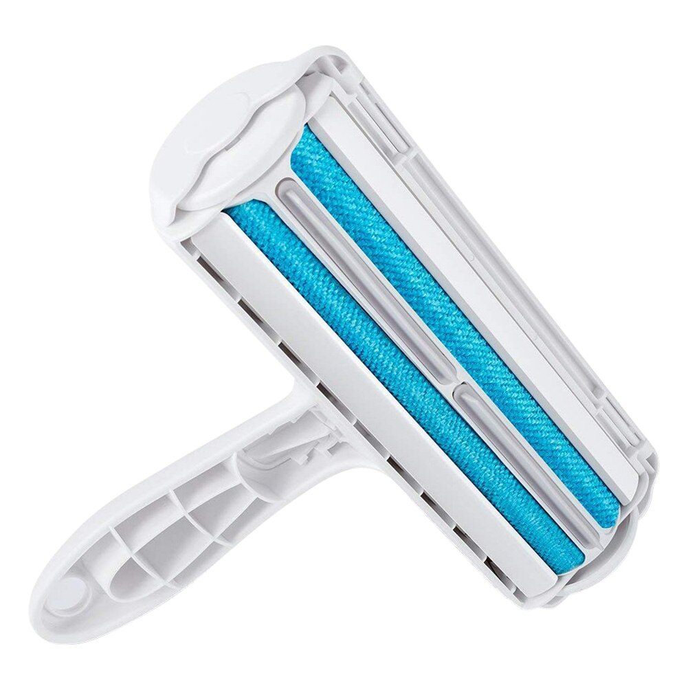 2-Way Pet Hair Roller Dog Cat Fur Hair Cleaning Animal Hair Cleaner Cat Accessories Lint Remover Brush for Furniture: Blue