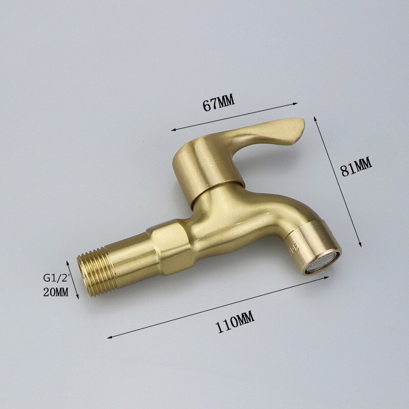 1PC Brass Outside Tap Washing Machine faucet Toilet Bibcocks Decorative Outdoor Garden Faucet 1/2' or 3/4': C