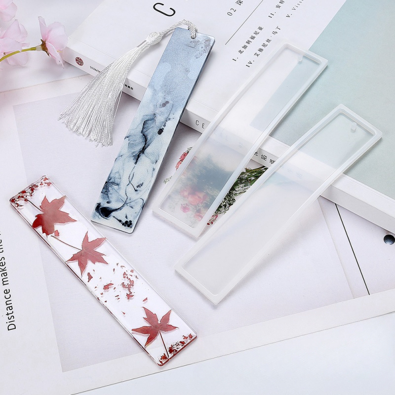 DIY Rectangle Silicone Bookmark Resin Mold Bookmark Mold Making Epoxy Resin Jewelry Craft Silicone Transparent Mold
