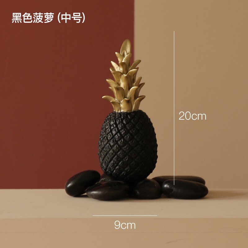 Artisanat nordique d&#39;ananas, décoration créative de fruits de bureau, décoration de salon, de doré, accessoires de décoration pour la maison: E