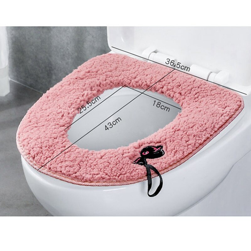 U Style Washable Toilet Seat Cover Mat Set WC Toilet Lid Cover universal Closestool Mat Seat Case Bathroom Accessories