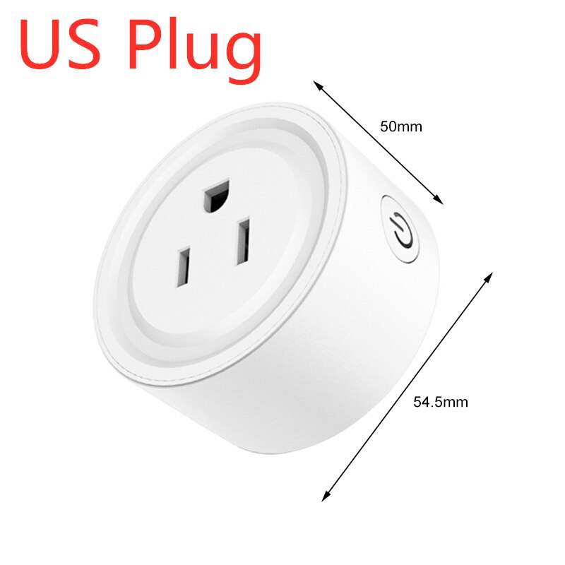 Mini Smart Socket WiFi Draadloze Socket US UK EU ZA Plug Smart Home Voice Afstandsbediening Timer Werk met Alexa google Home IFTTT: US Plug 04