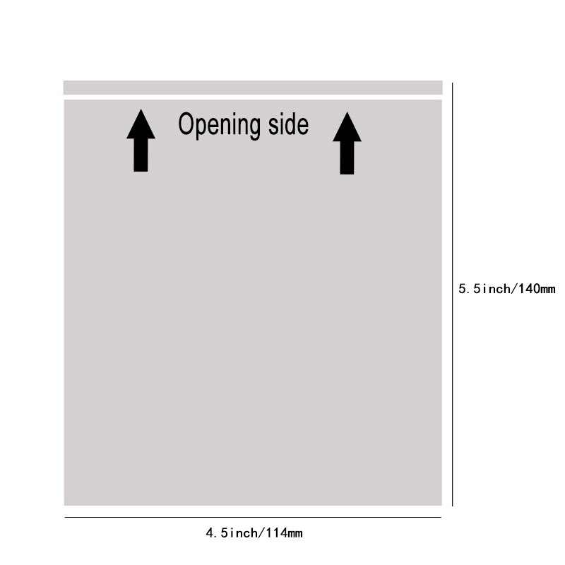 Enveloppe transparente avec facture, étiquette d'expédition, auto-adhésive, 50 pièces, 4,5x5,5 7x10: 4.5x5.5-114x140