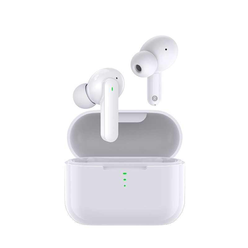 QCY – écouteurs Bluetooth T11 Hifi, oreillettes sans fil, avec 4 micros, Isolation du bruit, Charge rapide: QCY-T11-White