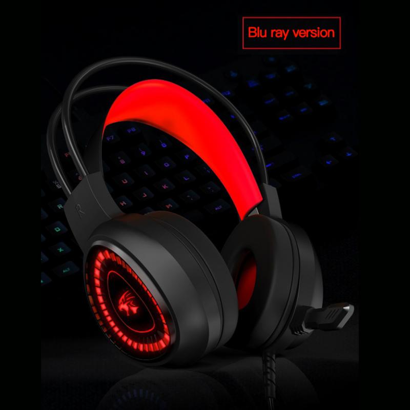 Gaming Headset Gamer Headphones 7.1 Surround Sound Stereo Earphones USB Microphone Breathing LED Light PC Gamer