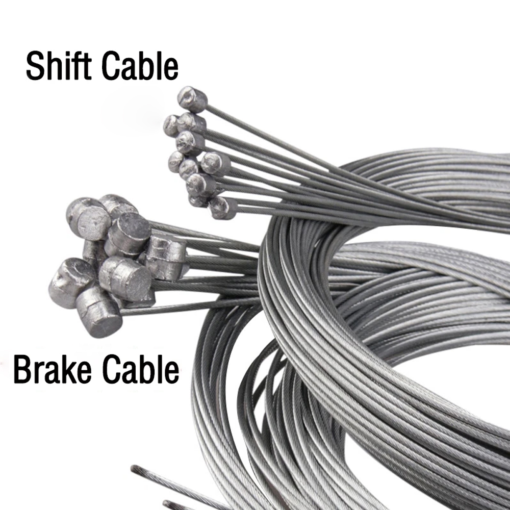5/10 Uds. Línea de freno de bicicleta MTB línea de velocidad de bicicleta palanca de cambios fija juego de cables de freno de engranaje Cable interno de núcleo para bicicleta de carretera MTB