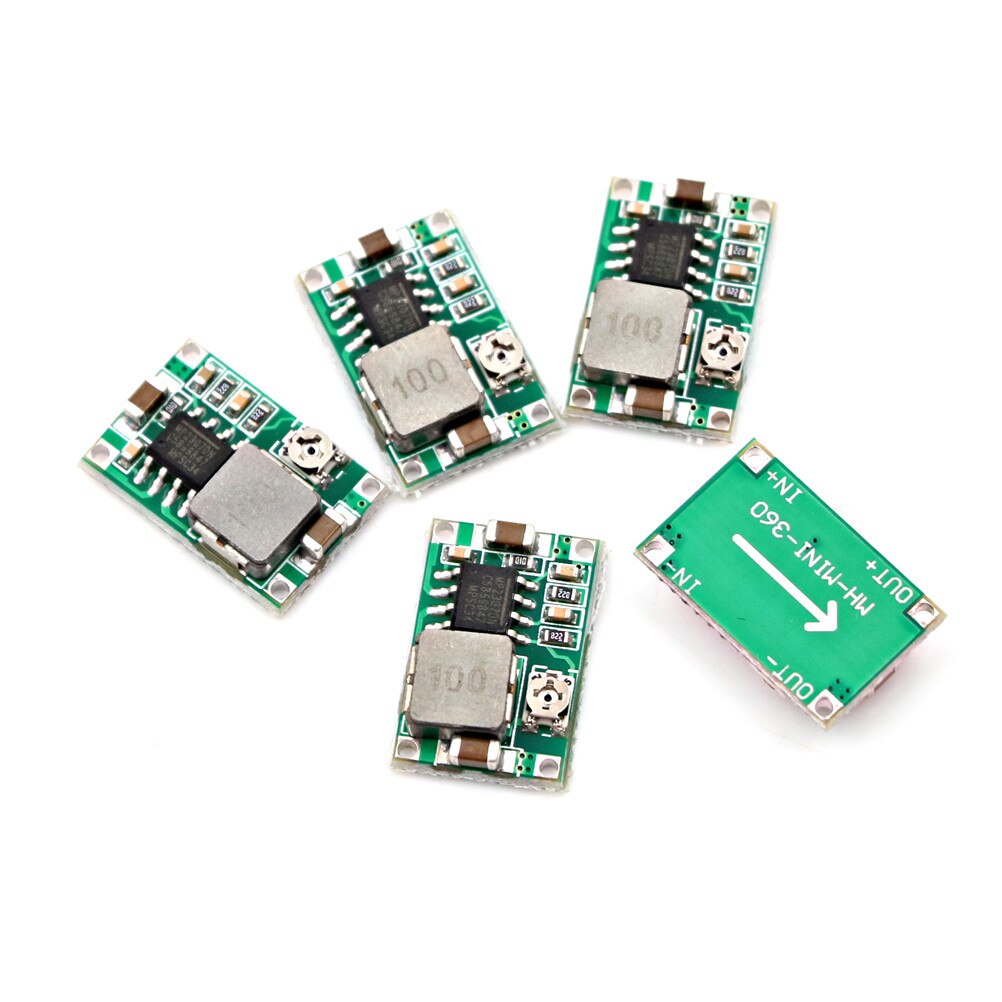5/10PCS RC Airplane Module Mini 360 DC-DC Buck Converter Step Down Module 4.75V-23V to 1V-17V LM2596 18*12mm
