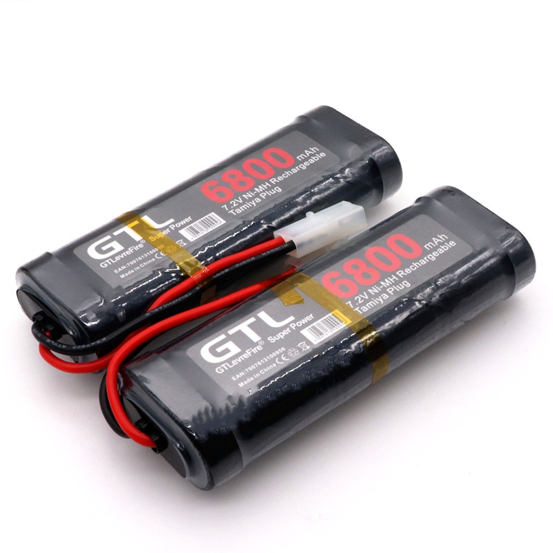 Original 7.2v batteri 6800 mah nimh batteripakke til rc bil lastebil buggy båttank ni-mh baterias grå kveldsmat