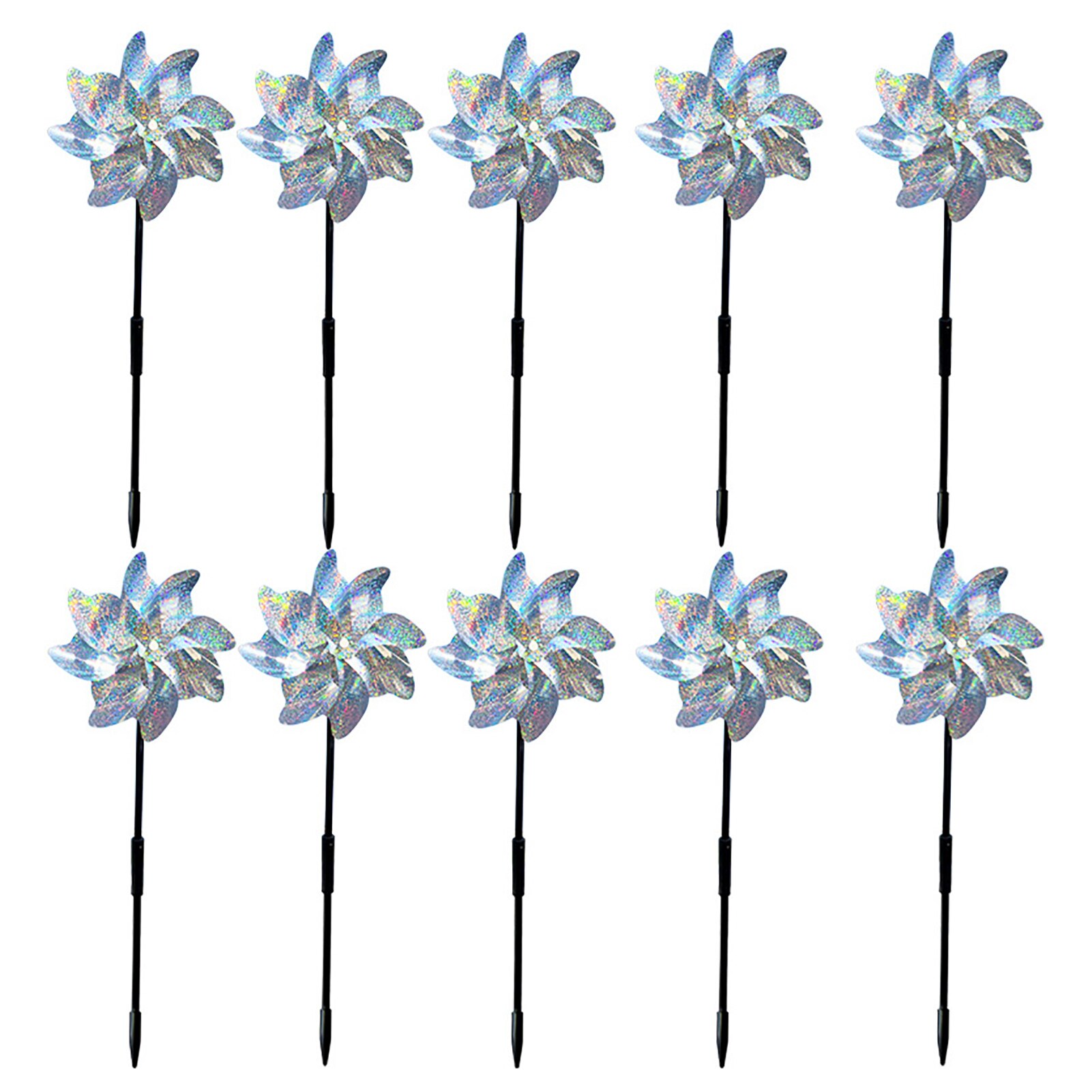 Balcony Bird Driving Windmill Vegetable Garden Orchard Bird Scaring Windmill Courtyard Garden Decoration: 10pcs