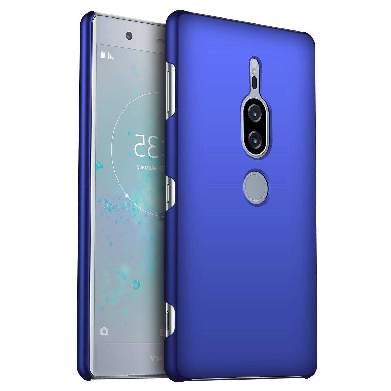 Voor Sony Xperia XZ2 Premium H8116 H8166 Case Ultra Dunne Hard PC Back Cover Matte Case Voor Sony XZ2 Premium volledige Bescherming Cover: Blauw