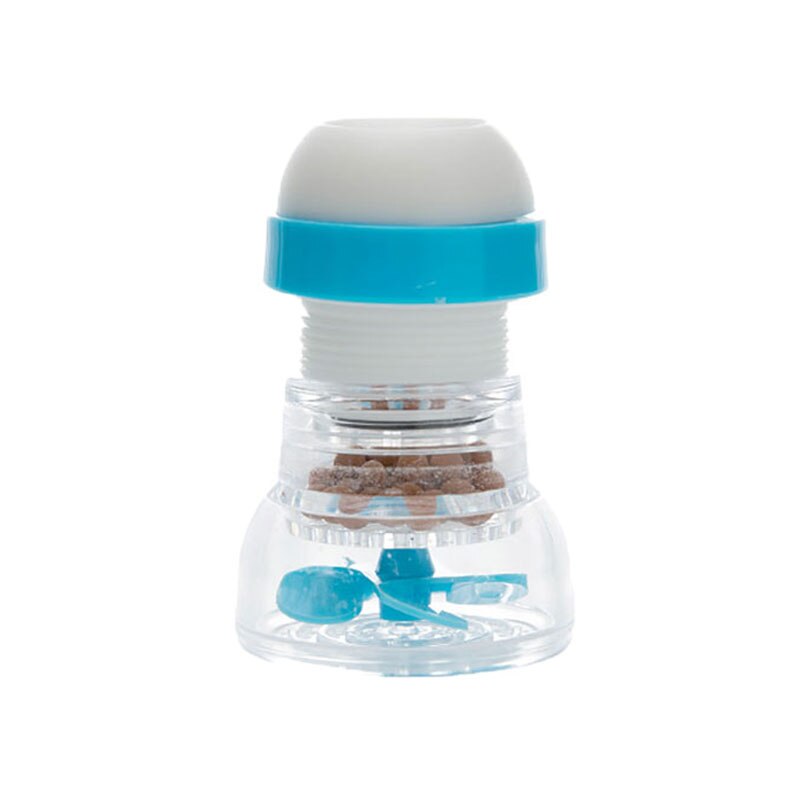 360 Degree Swivel Kitchen Faucet Tubs Bathroom Water Saver Tool Hand Washing Faucet Extender Rotating Faucet Aerator: blue-filter