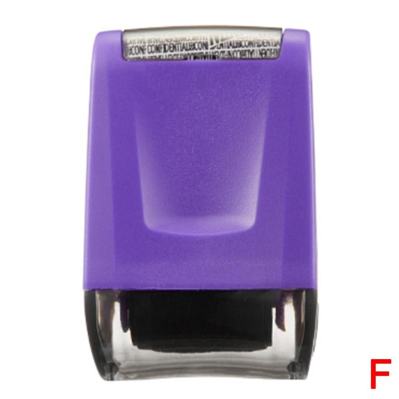 Anti-Counterfeiting Hidden ID Roller Identity Anti-Theft Protection Stamp Privacy Data Garbled Self-Ink Stamp Confidential Smear: F