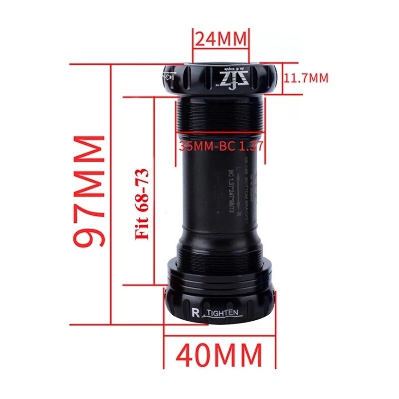 Threaded Bottom Bracket 68mm / 73mm BB Crank Set Axle Mountain Bike Bicycle Chassis Bearing Parts