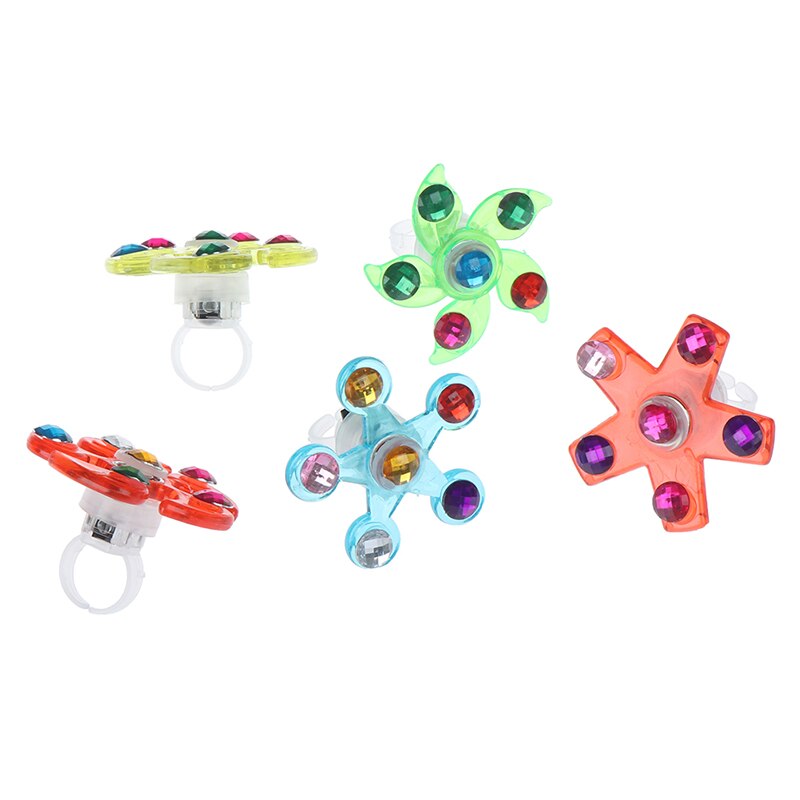 Fidget spinner lys op ring stress relief fidget legetøj leverer fest favoriserer