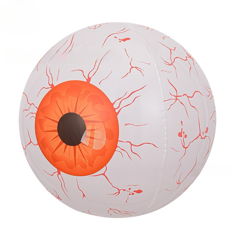 1 stk. oppblåsbare øyeballonger for halloween, 22 cm, 3- farger, skrekk-temafest, øyeballonger til halloween-dekorasjoner.: Lysegrå
