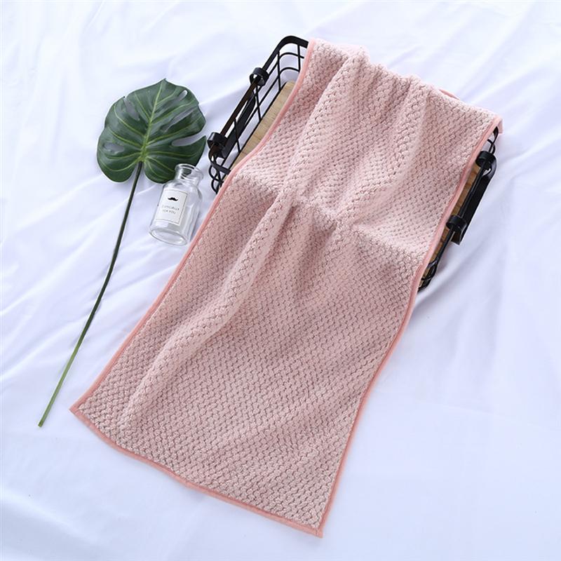 1 Set Coral Fleece Badkamer Handdoeken Dikker Badhanddoeken Pure Kleur Coral Fluwelen Badhanddoeken Roze Grijs Groen Bruin Blauw