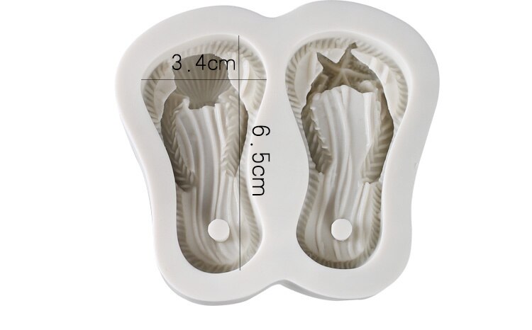 silicone mold sea beach shoes shape ocean fondant cake decoration gum paste moulds