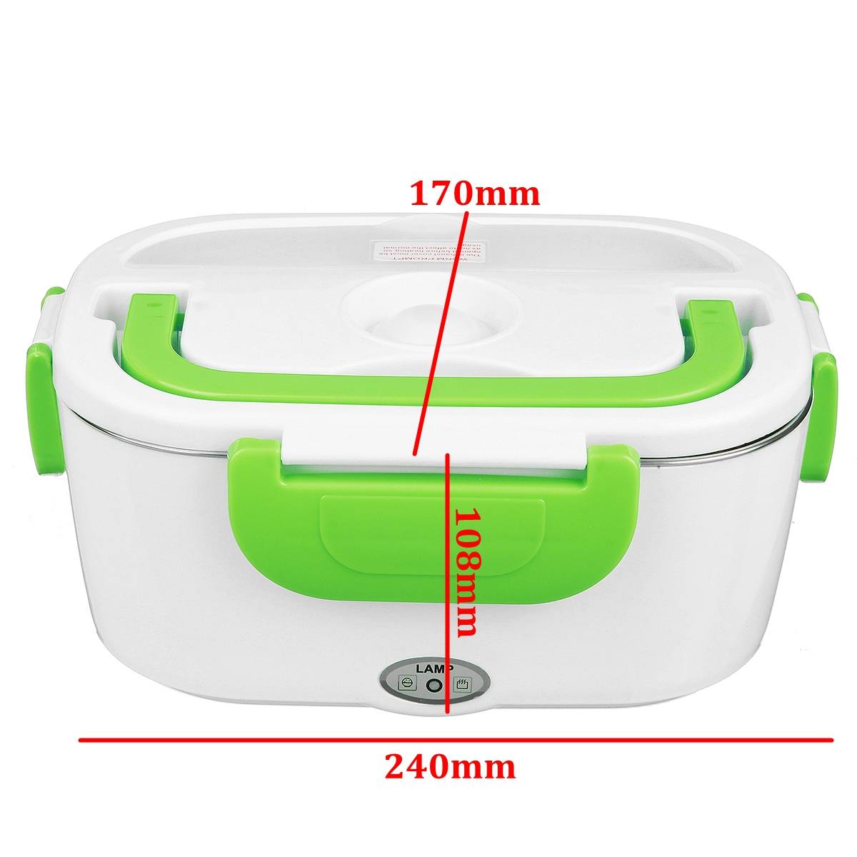 Caja de almuerzo eléctrica portátil de 12V calentada de acero inoxidable cajas Bento contenedor de comida de arroz para el hogar de la Oficina de la escuela